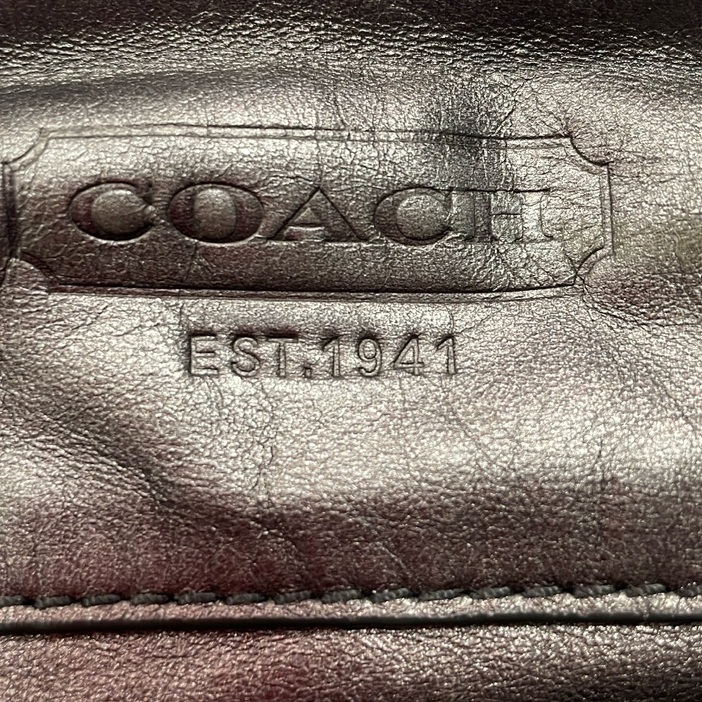 Silver Coach handbag